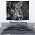 Black Polynesia Tapestry Shark Tattoo With Polynesian Plumeria - Wonder Print Shop