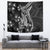 Black Polynesia Tapestry Shark Tattoo With Polynesian Plumeria - Wonder Print Shop