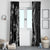 Black Polynesia Window Curtain Shark Tattoo With Polynesian Plumeria - Wonder Print Shop