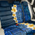 Blue Polynesia Back Car Seat Cover Plumeria Tropical Leaves With Galaxy Polynesian Art - Wonder Print Shop