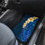 Blue Polynesia Car Mats Plumeria Tropical Leaves With Galaxy Polynesian Art - Wonder Print Shop