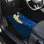 Blue Polynesia Car Mats Plumeria Tropical Leaves With Galaxy Polynesian Art - Wonder Print Shop