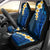 Blue Polynesia Car Seat Cover Plumeria Tropical Leaves With Galaxy Polynesian Art - Wonder Print Shop