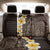Brown Polynesia Back Car Seat Cover Plumeria Tropical Leaves With Galaxy Polynesian Art - Wonder Print Shop