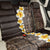 Brown Polynesia Back Car Seat Cover Plumeria Tropical Leaves With Galaxy Polynesian Art - Wonder Print Shop
