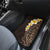 Brown Polynesia Car Mats Plumeria Tropical Leaves With Galaxy Polynesian Art - Wonder Print Shop