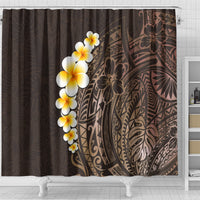 brown-polynesia-shower-curtain-plumeria-tropical-leaves-with-galaxy-polynesian-art
