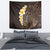 Brown Polynesia Tapestry Plumeria Tropical Leaves With Galaxy Polynesian Art - Wonder Print Shop
