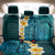 Turquosie Polynesia Back Car Seat Cover Plumeria Tropical Leaves With Galaxy Polynesian Art - Wonder Print Shop