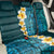 Turquosie Polynesia Back Car Seat Cover Plumeria Tropical Leaves With Galaxy Polynesian Art - Wonder Print Shop
