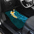 Turquosie Polynesia Car Mats Plumeria Tropical Leaves With Galaxy Polynesian Art - Wonder Print Shop