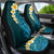 Turquosie Polynesia Car Seat Cover Plumeria Tropical Leaves With Galaxy Polynesian Art - Wonder Print Shop