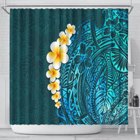 turquosie-polynesia-shower-curtain-plumeria-tropical-leaves-with-galaxy-polynesian-art