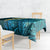Turquosie Polynesia Tablecloth Plumeria Tropical Leaves With Galaxy Polynesian Art - Wonder Print Shop