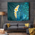 Turquosie Polynesia Tapestry Plumeria Tropical Leaves With Galaxy Polynesian Art - Wonder Print Shop