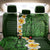 Green Polynesia Back Car Seat Cover Plumeria Tropical Leaves With Galaxy Polynesian Art - Wonder Print Shop