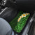Green Polynesia Car Mats Plumeria Tropical Leaves With Galaxy Polynesian Art - Wonder Print Shop