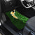 Green Polynesia Car Mats Plumeria Tropical Leaves With Galaxy Polynesian Art - Wonder Print Shop