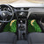 Green Polynesia Car Mats Plumeria Tropical Leaves With Galaxy Polynesian Art - Wonder Print Shop