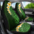 Green Polynesia Car Seat Cover Plumeria Tropical Leaves With Galaxy Polynesian Art - Wonder Print Shop