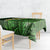 Green Polynesia Tablecloth Plumeria Tropical Leaves With Galaxy Polynesian Art - Wonder Print Shop