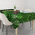 Green Polynesia Tablecloth Plumeria Tropical Leaves With Galaxy Polynesian Art - Wonder Print Shop