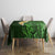 Green Polynesia Tablecloth Plumeria Tropical Leaves With Galaxy Polynesian Art - Wonder Print Shop