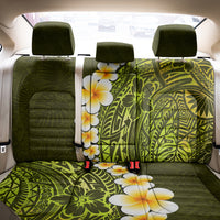 Lime Green Tropical Plumeria With Galaxy Polynesian Art Back Car Seat Cover - Wonder Print Shop