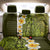Lime Green Tropical Plumeria With Galaxy Polynesian Art Back Car Seat Cover - Wonder Print Shop