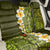 Lime Green Tropical Plumeria With Galaxy Polynesian Art Back Car Seat Cover - Wonder Print Shop