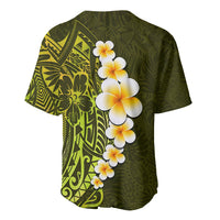 Lime Green Tropical Plumeria With Galaxy Polynesian Art Baseball Jersey - Wonder Print Shop