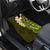 Lime Green Tropical Plumeria With Galaxy Polynesian Art Car Mats - Wonder Print Shop