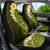 Lime Green Tropical Plumeria With Galaxy Polynesian Art Car Seat Cover - Wonder Print Shop