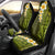 Lime Green Tropical Plumeria With Galaxy Polynesian Art Car Seat Cover - Wonder Print Shop