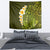 Lime Green Tropical Plumeria With Galaxy Polynesian Art Tapestry - Wonder Print Shop