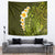 Lime Green Tropical Plumeria With Galaxy Polynesian Art Tapestry - Wonder Print Shop