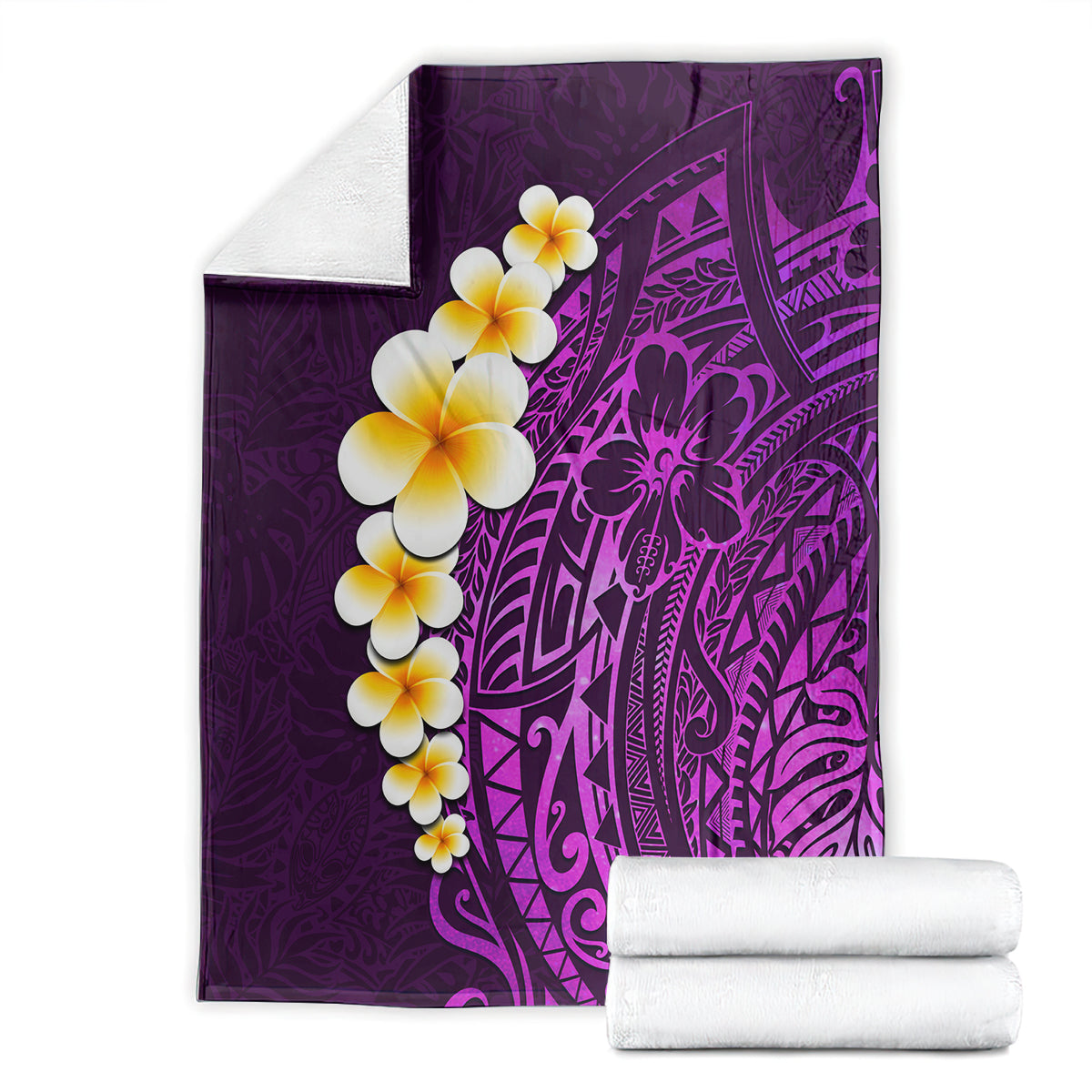 purple-tropical-plumeria-with-galaxy-polynesian-art-blanket