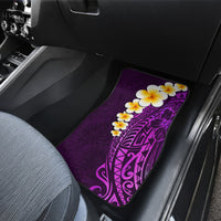 Purple Tropical Plumeria With Galaxy Polynesian Art Car Mats - Wonder Print Shop