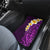 Purple Tropical Plumeria With Galaxy Polynesian Art Car Mats - Wonder Print Shop