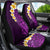 Purple Tropical Plumeria With Galaxy Polynesian Art Car Seat Cover - Wonder Print Shop