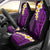 Purple Tropical Plumeria With Galaxy Polynesian Art Car Seat Cover - Wonder Print Shop
