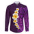 Purple Tropical Plumeria With Galaxy Polynesian Art Family Matching Short Sleeve Bodycon Dress and Hawaiian Shirt - Wonder Print Shop