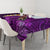 Purple Tropical Plumeria With Galaxy Polynesian Art Tablecloth - Wonder Print Shop