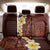 Red Tropical Plumeria With Galaxy Polynesian Art Back Car Seat Cover - Wonder Print Shop
