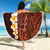 Red Tropical Plumeria With Galaxy Polynesian Art Beach Blanket - Wonder Print Shop