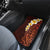 Red Tropical Plumeria With Galaxy Polynesian Art Car Mats - Wonder Print Shop