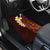 Red Tropical Plumeria With Galaxy Polynesian Art Car Mats - Wonder Print Shop