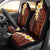 Red Tropical Plumeria With Galaxy Polynesian Art Car Seat Cover - Wonder Print Shop