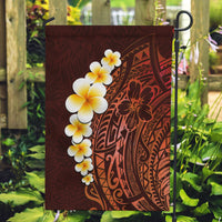 Red Tropical Plumeria With Galaxy Polynesian Art Garden Flag - Wonder Print Shop