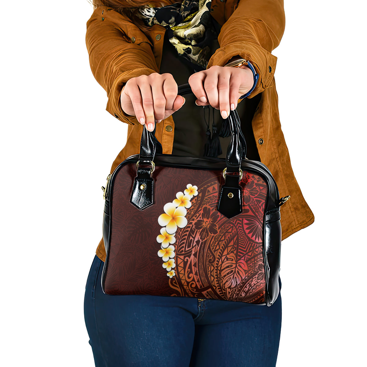 red-tropical-plumeria-with-galaxy-polynesian-art-shoulder-handbag